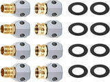 Garden Hose Repair Kit Aluminum Male Female Connectors with Zinc Clamps for 3/4 Inch and 5/8 Inch V1189-LC-LY-00170
