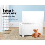 Keezi Kids Toy Box Chest Storage Blanket Children Clothes Room Organiser White FURNI-G-TOY213-WH