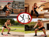 Battle Rope 2pc Cordless Portable Training Rope Fitness HIIT Muscle Exercise Black V1308-DSZKI-330
