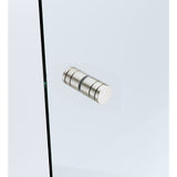 100cm Frameless Diamond Shower Screen with Nickel Brackets and SS Hinges, Round Knob Handle V63-911131