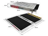Kartrite Aluminium Wheelchair Ramp 2FT Mobility Ramp with High Grip Surface Safety Side Rails L RAM-WCR-R03-2FT