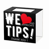 2X Acrylic Tip Jar for Bartender Bars 6 X 4 X 5 Inch Tip Collection Box Donation Suggestion Box V1369-AZ3-W-11519