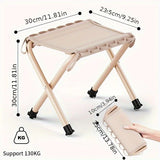 Folding Camping Stool with Hook 660g Lightweight Oxford Cloth Collapsible Seat for Fishing Picnic V1232-HWZDD001