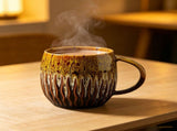 Stoneware Coffee Mug, Large Ceramic Mug 20 oz with Reactive Glaze Finish, Microwave and Dishwasher V1366-AZ2-W-23463
