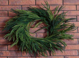 Artificial Norfolk Pine Wreath 60cm Faux Xmas Green Pine Hanging Wreath for Front Door Home Decor V1294-YM0901-240830FB05-2