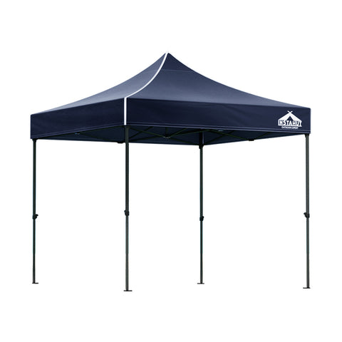 Instahut Gazebo Pop Up Marquee 3x3m Folding Tent Wedding Outdoor Camping Canopy Gazebos Shade Navy GAZEBO-T-3X3-F-NA