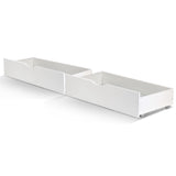 Artiss 2x Bed Frame Storage Drawers Trundle White WBED-D-DRAW03-WHX2