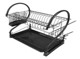 Dish Drying Rack 2 Tier Iron Space Saving Large Capacity Dish Dryer Storage Rack Organizer for V1294-YM0901-3118240239611