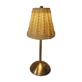 Cordless Boho Rattan Table lamp, Rechargeable Battery, Brightness Dimmable, Rattan Shade, for V1192-AZ-W-33810