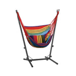 Gardeon Hammock Chair Outdoor Camping Hanging with Stand Rainbow HM-CHAIR-PILLOW-RAINBOW-H