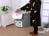 Foldable Fabric Laundry Basket Cotton Laundry Large Bag Collapsible Storage Basket V1294-YM0717-10134599