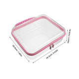 Large Capacity Transparent Hard Shell Toiletry Bag with Zipper, Crush Resistant Travel Organizer V1369-AZ3-W-14223