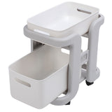 Rolling Utility Cart Multipurpose Large Capacity Drawer Design 2 Tier Mobile Utility Cart for V1294-YM0901-3117240113411