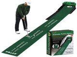 Indoor Golf Putting Mat with Automatic Ball Return System 2.6m Practice Green with Alignment Guides V888-ELOSUNG38687