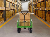 680 Lbs Steel Garden Cart on Wheels, Heavy Duty Garden Wagon Cart Pullable, Metal Outdoor Utility V952-ZXHYTCHH680LDM4Y8V0