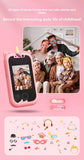 Kids Smart Phone Toy with Dual Camera and IPS Touch Screen Blue Dinosaur Silicone Case Educational V888-ELOSUNG41284