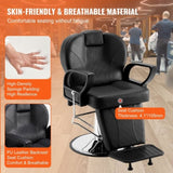 VEVOR Salon Chair, Hydraulic Recliner Barber Chair for Hair Stylist, 360 Degrees Swivel 90&deg;-130&deg; V952-SLYZ3322485Y2EKLKV0