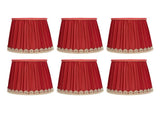 Small Lamp Shade Fabric Wine Red Golden Edge Lampshade for E14 Table Chandelier Wall Lamp V1294-YM0715-3119210283711