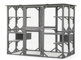 i.Pet Cat House 181cm Outdoor Catio Enclosure Walk-In Large Rabbit Hutch Grey PET-CH-180X180-GR-ABC