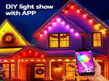 Jingle Jollys 15M Christmas Lights Permanent String Eaves Light 36 LED Decoration XMAS-ST36-16M-RGB