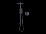 WELS 8" Rain Shower Head Set Square Dual Heads Faucet High Pressure With Mixer V63-827961