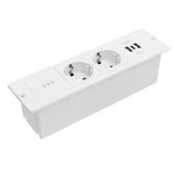 Recessed Power Strip with Wireless Charge USB Ports 4 in 1 Furniture Power Outlet for Table V1294-YM0901-3114240091011