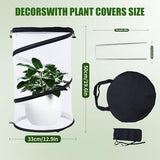4Pack Pop Up Insect Barrier Cover Net, 19.6" x 11.8" Round Foldable Protectors Mesh V1107-119-26621-WHT-4PACK