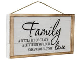 Handcrafted Family Crazy Love Framed Wall Art 30x40cm V637-33785FAM