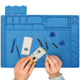 Silicone Repair Mat 932&degF/ 500&degC Heat-Resistant Soldering Mat Anti-Slip Electronic Repair Work Mat V1369-AZ3-W-12571