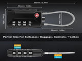 Luggage Locks, 4 Pack TSA Approved Suitcase Lock 4-Digit Re-settable Combination V1192-AZ-W-2507