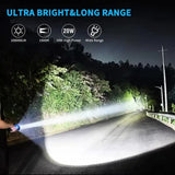 Gift Box LED Self-Defense Flashlight - Powerful Rechargeable Type-C LED Torch with Digital Display V888-ELOSUNG13035