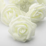 50 White Rose 3D Fairy Lights 5M LONG String, Battery Indoor & Outdoor Decorations Wedding V382-WHITEROSEBATT50