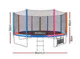 Everfit 14FT Kids Trampoline Rebounder with Enclosure Net Storage Bag TRAMPO-C-14FT-MC-ABC