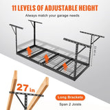 VEVOR Overhead Adjustable Garage Storage Rack 36x96in Ceiling Rack 600lbs Black V952-CKTHBCWJZHS36L1S2V0