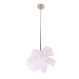 Ostrich Plume Floor Lamp Iron Art 61 Inch LED USB Stepless Dimmable Modern Decorative Standing Lamp V1294-YM0901-3119240098412