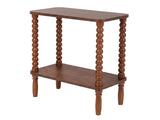Levede Side Table Slim Storage Shelf for Bedside End Table Hallway Brown NI1098-BR-AU