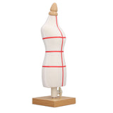 Doll Dress Form 12.2 Inch Canvas Clothes Sewing Mannequin Table Top Display Clothing Stand with V1294-YM0901-3117240185712