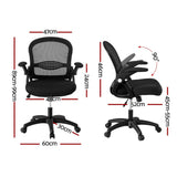 Artiss 2x Mesh Office Chair Computer Gaming Desk Chairs Work Study Mid Back OCHAIR-L-2013-BKX2