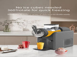 Dark Grey Compact Home Cold Drink & Ice Cream Maker Multi-Functional Slush, Milkshake, Coffee, V888-ELOSUNG36919