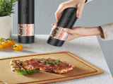 USB Rechargeable Automatic and Pepper Mill Grinder Set with LED Light Battery Display Adjustable V1366-AZ2-W-27690
