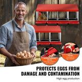 VEVOR 4-Compartment Chicken Nest Box Metal Box with Inclined Nesting Boxes V952-JSCDX1530INCI7BMTV0
