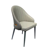 VELLUTO Dining Chairs Set Armchairs Mid Century Modern Kitchen Dining Room Chairs Faux Leather V255-VE-DICH-GREY-201