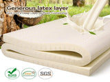 Giselle Bedding Latex Mattress Topper, 7.5cm Thick 7-Zone Pressure Relief Bed Pad with Washable TOPPER-LT-KS-75
