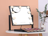 Vanity Makeup with 9 Light Bulbs Touching Control 3 Color Lighting Modes Dimmable Lighted V1294-YM0901-LT200B