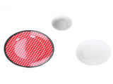 Red Grids Salad Plate Set Imitation Porcelain Fruit Snake Plate for Home Restaurant Hotel V1294-YM0901-3118210178411