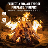 VEVOR 10 Pcs Gas Fireplaces, Large Ceramics for Fireplace Decorative, Heat-Resistant Wood V952-TCXWYM10YM00A45M1V0