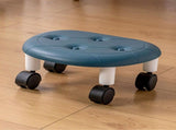 Round Low Rolling Stools Fuax Leather Universal Wheel Small Roller Swivel Stool High Weight Capacity V1294-YM0901-3116230016312