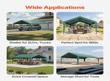 Carport Replacement Canopy, 6 x 3 m Potable Garage Tent Top Tarp, UV-Resistant & Waterproof Car V952-CKPB10X20FTMSHGRL001V0