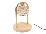 Candle Warmer Lamp Glass Dimmable Electric Scented Wax Melter with 2 50W Bulbs Wooden Base for Home V1294-YM0901-3119240061411