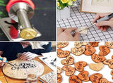 56Pcs Wood Burning Tip Set Letter Wood Burning Tool Including Alphabet Symbol Brass Alphabet V1369-AZ3-W-22297